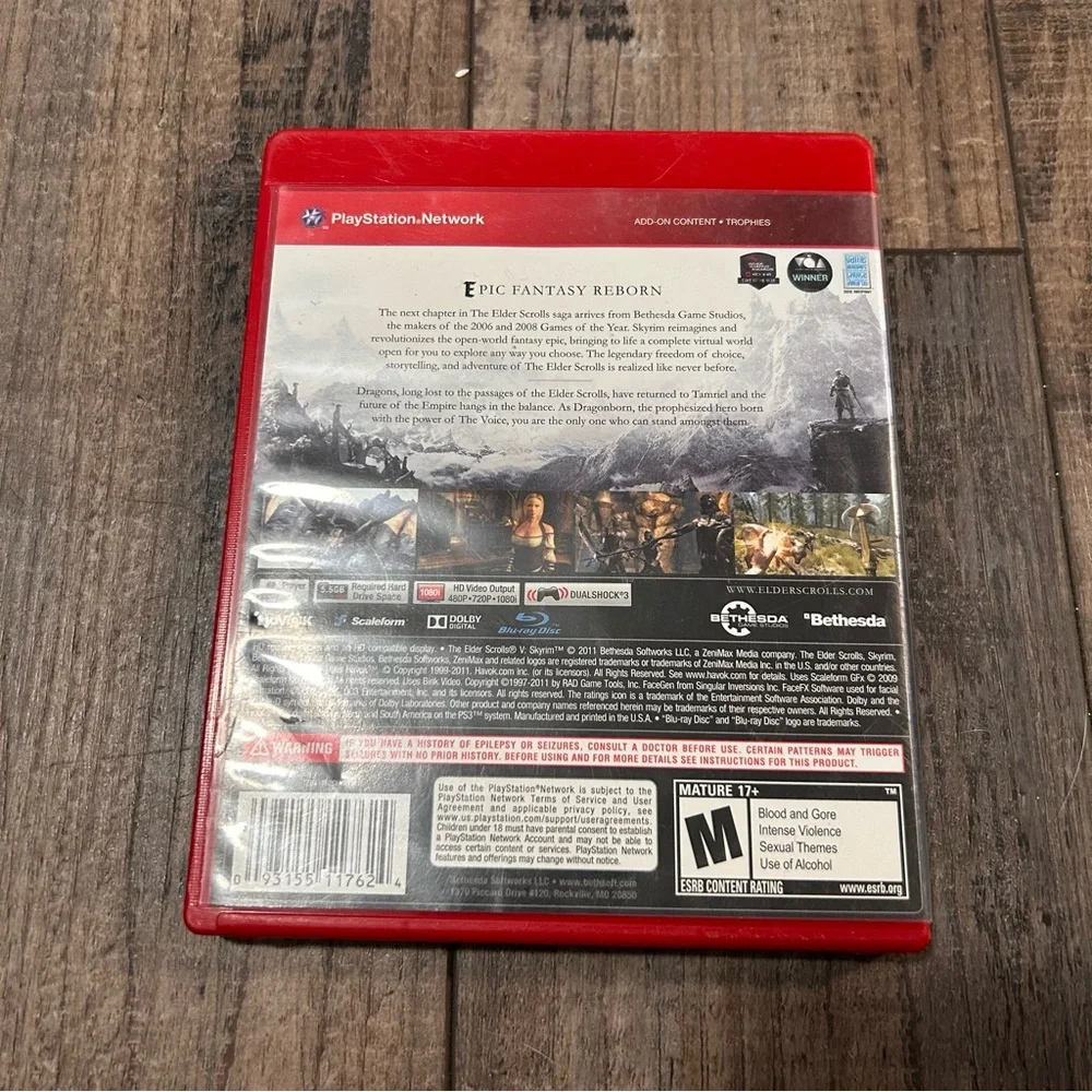 Playstation 3 Skyrim The Elder Scrolls V Greatest Hits‎ PS3 Games No Manual